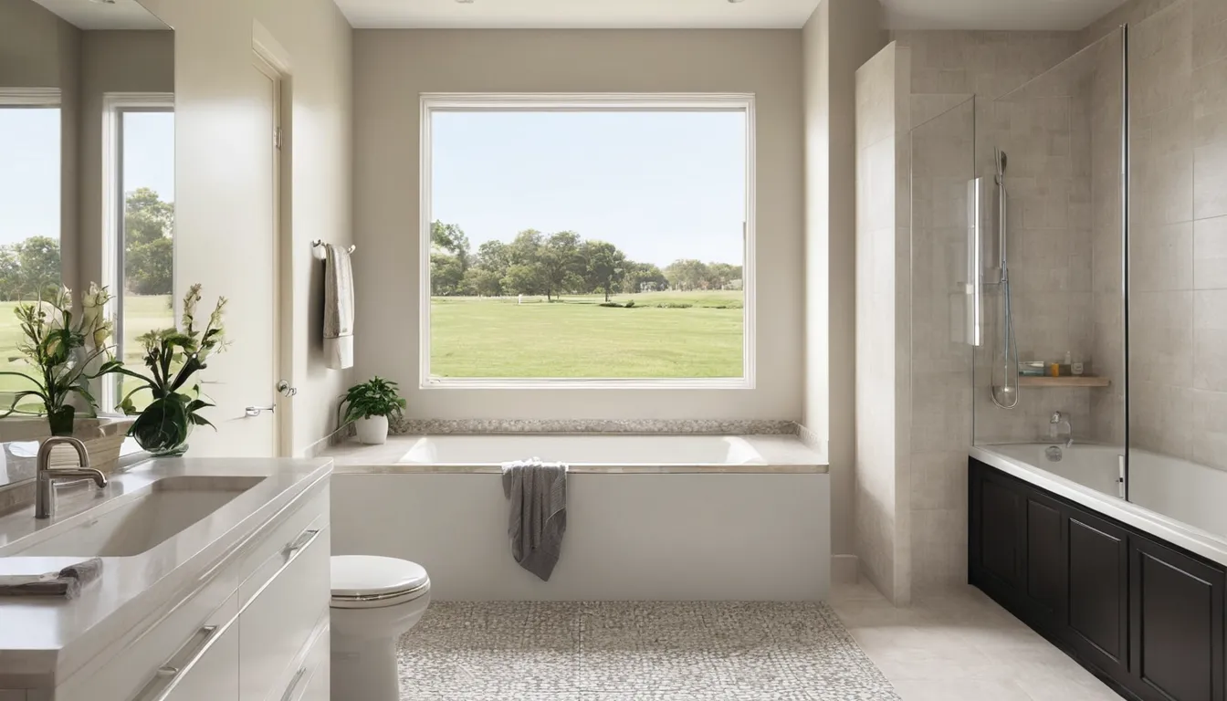 Homeowner looking at a walk-in tub in a bright bathroom in Westhampton Beach